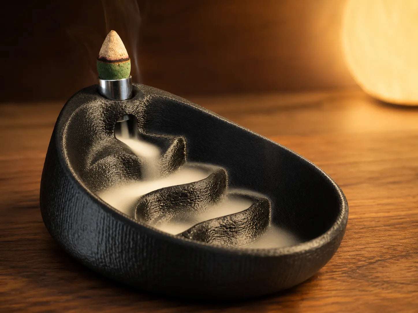 BACK FLOW ROCK INCENSE HOLDER