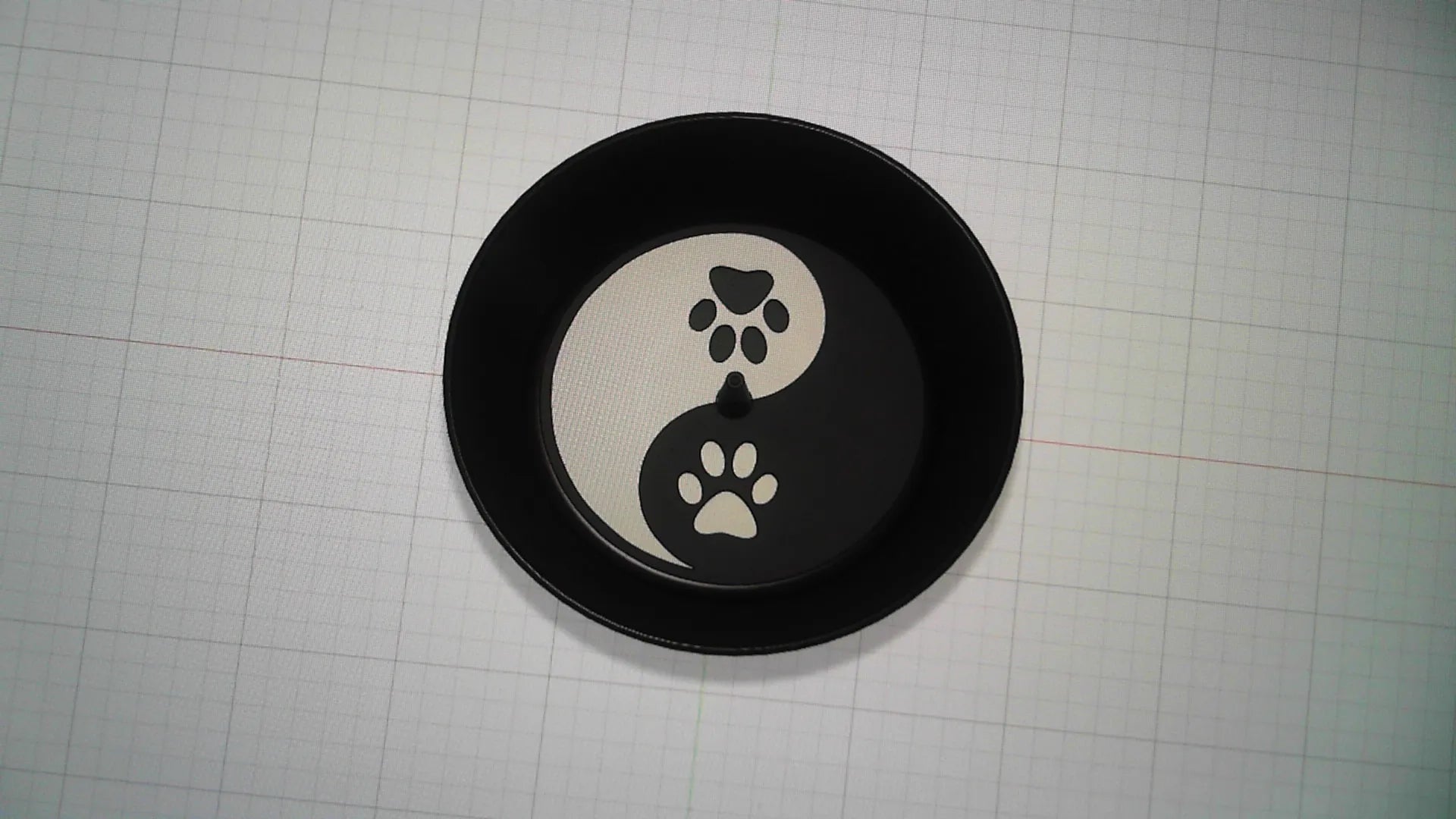 YIN AND YANG PAW INCENSE HOLDER
